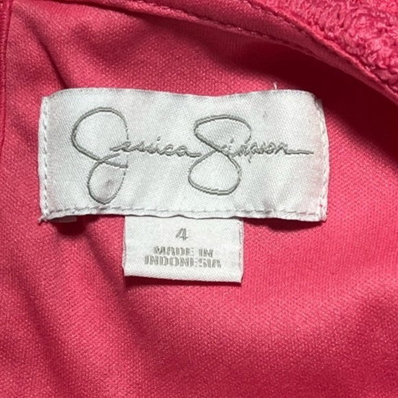Jessica Simpson Dress in Pink with Crochet Lace Sleeveless Womens Size 4 - Picture 5 of 8